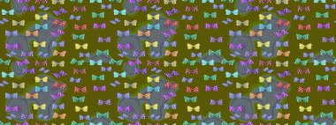 Kahverengi ve nötr arka planda kelebek. Davetiye, kart ve parmak izi için basit kadınsı bir model. Robot resim. Raster illüstrasyonu.