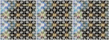 Raster düz çiçekleri pürüzsüz desen. Gri ve siyah renkli çiçekler. Tasarım hediye paketi, tebrik kartları, posterler ve afiş tasarımı.