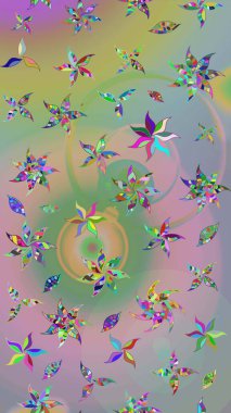 Çiçek arkaplanlı soyut zarafet eskiz deseni. Raster Güzel kumaş deseni.