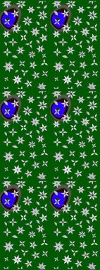 Eskiz arkaplan modeli. Suluboya, elle çizilmiş. Yeşil ve nötr renklerde yaprakları olan yabani çiçekler. Raster illüstrasyonu.