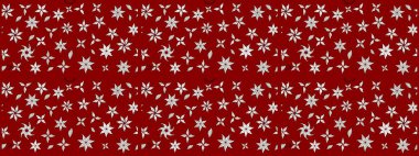 Kırmızı ve nötr renklerde çiçekler. Tropik çiçek desenleri. Raster illüstrasyonu.