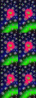 Raster Hip kumaş deseni. Eskiz Vintage Çiçek Deseni.