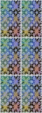 Gri ve mavi renklerde altın bir element. Barok tarzında altın çiçekli süs. Damask arkaplanı. Altın çiçekli, pürüzsüz desen.