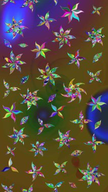 Küçük bir çiçekte eskiz deseni. Hoş bir çiçek geçmişi var. Raster illüstrasyonu. Güzel kumaş deseni.