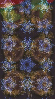 Raster Noel renkli arka plan ile düşen kar tanesi. Noel kar taneleri ile arka plan. Kış arka plan. Raster illüstrasyon.