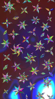 Bahar mevsimi. Raster güzel bir çiçek deseni çizmiş. Tatil havası. Nazik romantik baskı. Mor ve mor renkte çiçekler.