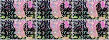 Şekillendirilmiş çiçeklerle kusursuz desen. Çiçek deseni duvar kağıdı, desen dolguları ve web sayfası arka planı için kullanılabilir. Süslü zentangılsız desen, soyut çiçeklerle süslenmiş..