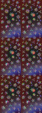 Düz Çiçek Elementleri Tasarımı. Güzel eskiz şekli. Renkli Yaz Temalı eskiz kalıbı. Raster çiçekli arka plan. Güzel kumaş deseni. Yazdır.