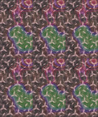 Çiçek süslemeli çizim deseni. Kahverengi renkli çiçekler. Raster illüstrasyonu.