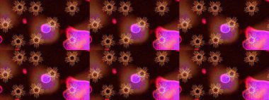 Soyut duvar kâğıdı, ambalaj dekorasyonu. Kışın sembolü, mutlu noeller, mutlu yeni yıl kutlaması Raster illüstrasyonu. Basit bir kar tanesi. Kahverengi, siyah ve kırmızı renkler.