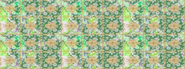 Kına dövmeli süs çiçekleri, altın çıkartmalar, mehndi ve yoga tasarımı, kartlar ve parmak izleri. Yeşil renkte desen. Raster Golden Mehndi eskiz kalıbı.