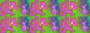 Raster illüstrasyonu. Organik motif arka planı. Çizim kalıbı. Ultraviyole kumaş deseni.