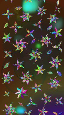 Raster çiçekli arka plan. Düz Çiçek Elementleri Tasarımı. Güzel kumaş deseni. Yazdır. Güzel eskiz şekli. Renkli Yaz Teması çizim şablonu.