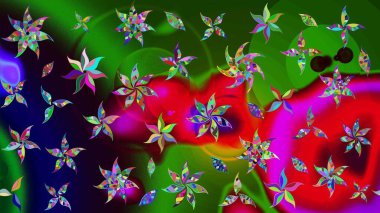 Raster Moda kumaş deseni. Çizgi çizimi kalıbı. Şirin çiçekler..