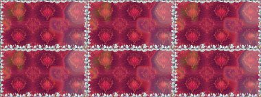 Çizgisiz desen. Şirin çiçekler. Raster Moda kumaş deseni.