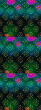 Spring summer time. Flowers on blue, green and black colors. Gentle romantic print. Holidays mood. Raster seamless cute flower pattern.