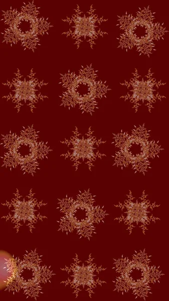 Kış kar taneleri, raster arka plan. Yüzey için tekrarlanan doku, ambalaj kağıdı, kırmızı, kahverengi ve pembe renkte kar tanesi.