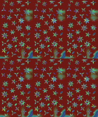 Taşralı şıklığı. Özgürlük stili Millefleur 'lar. Tekstil, duvar kâğıdı, kapaklar, yüzey, baskı, hediye paketi, hatıra defteri, dekupaj. Küçük yabani çiçeklerdeki halk modelini çiz..