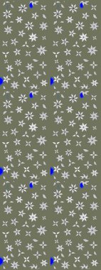 Varicologreen Raster çizimi. Küçük çiçekteki sevimli çiçek deseni. Birçok yeşil soyut çiçekli tropikal çizim deseni.