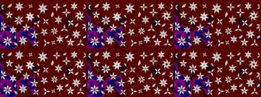 Raster illüstrasyonundaki çiçek desenli çizim. Kırmızı renklerde. Güzel kumaş deseni. Raster illüstrasyonu.