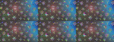Süslü kumaş deseni. Çiçekli çiçek deseni, suluboya. Raster deseni.
