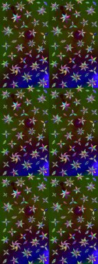 Düz Çiçek Elementleri Tasarımı. Çiçek desenli çizim. Renkli Bahar Teması eskiz kalıbı. Asya tekstil tarzında. Güzel kumaş deseni. Raster illüstrasyonu.