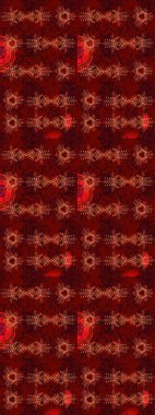 Renkli arka planda izole tatlı kar taneleri. Kar taneli kırmızı, siyah ve kahverengi renkler. Raster illüstrasyonu.