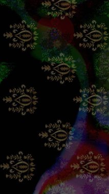 Renkli Bahar Temalı Kusursuz Arkaplan. Çiçeksiz desenli arka plan, yaz çiçekleri. Siyah renkli çiçekler. Düz Çiçek Elementleri Tasarımı.