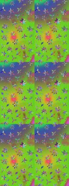 Raster Moda kumaş deseni. Çizgi çizimi kalıbı. Şirin çiçekler..