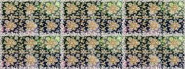 Barok tarzında kusursuz bir doğulu süsü. Gri ve nötr renkler üzerine geleneksel altın pürüzsüz desen.