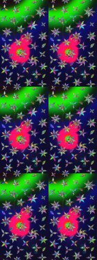 Raster Hip kumaş deseni. Eskiz Vintage Çiçek Deseni.