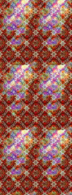 Çok kahverengi ve kırmızı zarif küçük çiçekler ve kahverengi ve kırmızı renkli komik böcekler, raster desen, illüstrasyon.