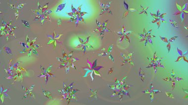 Renkli Bahar Teması eskiz kalıbı. Raster illüstrasyonundaki çiçek desenli çizim. Düz Çiçek Elementleri Tasarımı. Gri ve bej renkli çiçekler.