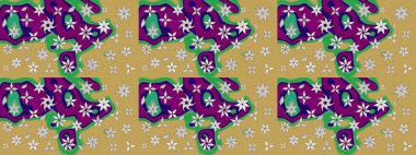 Çiçekli el çizimi çizimi deseni. Modern gelişim sarı raster arka plan duvar kâğıdı illüstrasyon klasik çizgili iz sürme desenli çiçekler, çiçekli süsler.