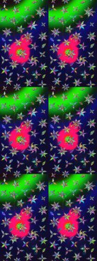 Raster Hip kumaş deseni. Eskiz Vintage Çiçek Deseni.