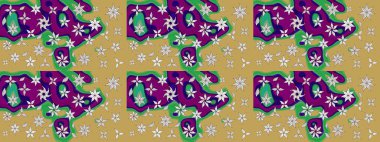 Çiçekli el çizimi çizimi deseni. Modern gelişim sarı raster arka plan duvar kâğıdı illüstrasyon klasik çizgili iz sürme desenli çiçekler, çiçekli süsler.