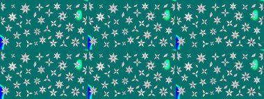 Küçük mavi çiçeklerle oldukça eski bir besin torbası deseni. Tekstil, kumaş, kapaklar, duvar kağıtları, baskı, paket, koleksiyon defteri, örgü, dekupaj için çiçek arkaplanı..