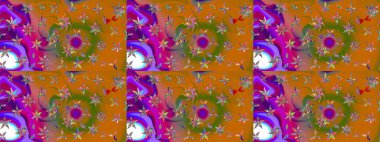 Çiçek deseni duvar kağıdı, desen dolguları ve web sayfası arka planı için kullanılabilir. Şekil verilmiş çiçeklerle eskiz deseni. Süslü zentangle çizim dokusu, soyut çiçeklerle süslenmiş..