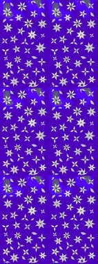 Raster illüstrasyonu. Klasik çiçek tasarımı elementleri. Menekşe ve nötr kıvırcık çiçekler mor ve nötr renklerde şekillenir.