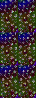 Çiçek izi. Çiçekler suluboya tarzında kahverengi ve yeşil renklerde. Suluboya çizim deseni.