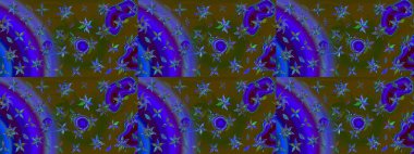 Çiçekler suluboya eskiz deseni. Raster Stili kumaş deseni.