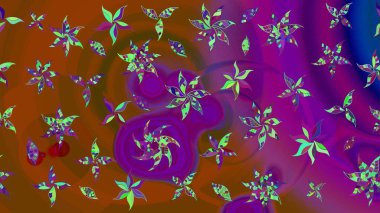 Eskiz arkaplan modeli. Raster - stok. Vadinin çiçekleri mor ve kahverengi renklerde. Suluboya, elle çizilmiş.