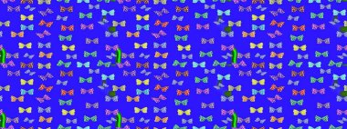 Renkli sevimli kelebek. Eskiz kalıbı arka planı. Mavi ve nötr renklerde resimler. Yüzey dokuları, duvar kağıtları, web sayfası geçmişi, tekstil için mükemmel. Raster illüstrasyonu.