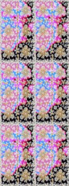 Raster illüstrasyonu. Tekrarlayan elementlerle soyut arkaplan oluşturun. Tarafsız renklerde altın rengi ve altın elementler üzerinde altın pürüzsüz desen. Kusursuz, klasik altın desen..