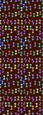 Kahverengi ve nötr renklerdeki soyut sevimli kelebek. Eskiz kalıbı arka planı. Raster illüstrasyonu. Basit bir şekilde.