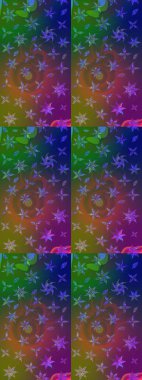 Raster suluboya çiçek deseni, narin çiçekler, yeşil ve kahverengi çiçekler, tebrik kartı şablonu. Raster Güzel kumaş deseni.