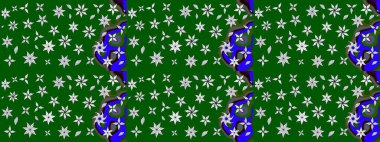 Moda baskıları için zarif bir şablon. Robot resim. Çiçekli yaz çiçekleri. Küçük renkli çiçekler. Motley illüstrasyonu. Küçük çiçekte şirin desenler.