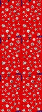 Sevimli çiçek raster deseni. Düz Çiçek Elementleri Tasarımı. Renkli Bahar Teması eskiz kalıbı. Kırmızı ve nötr renkte çiçekler.