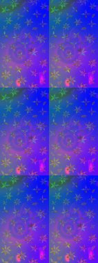 Renkli Bahar Teması eskiz kalıbı. Düz Çiçek Elementleri Tasarımı. Raster..