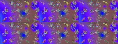 Renkli elementlerle Raster ilginç desen.